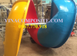 Máng xoắn trẻ em, cầu trượt máng xoắn 1 vòng  